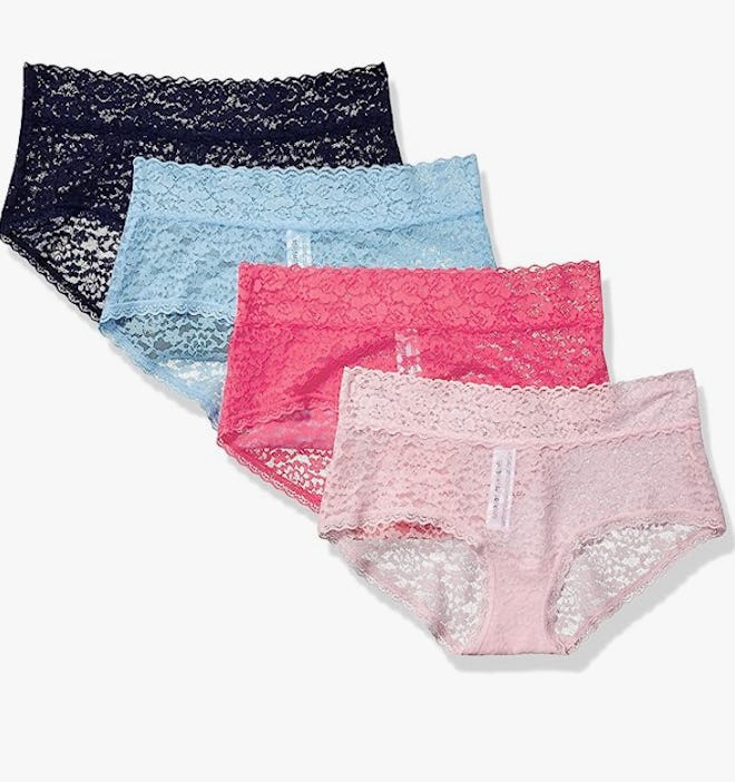 Amazon Essentials Lace Hipster Underwear (4-Pack)