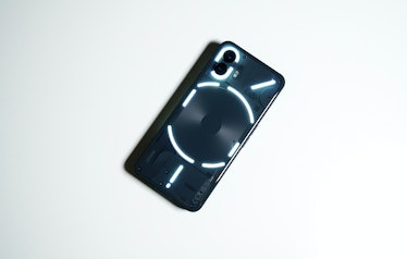 Nothing Phone 2 with its Glyph Interface LED lights lit up