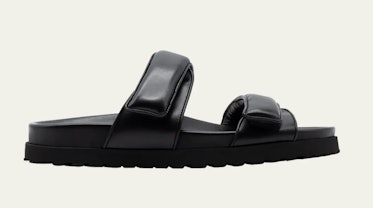 black double strap sandals