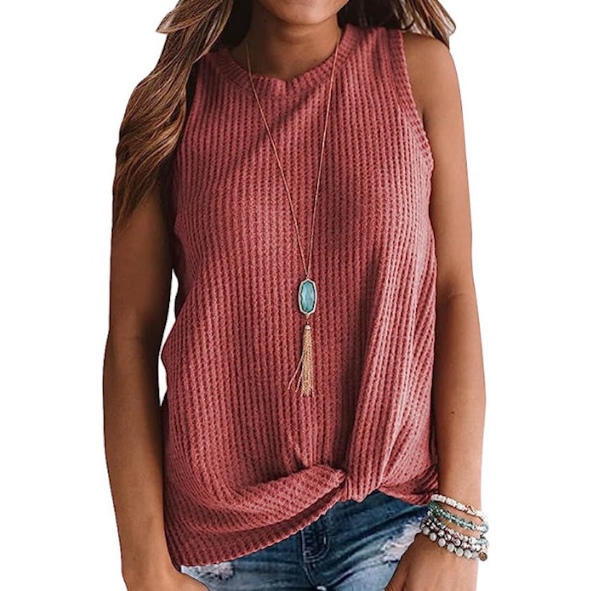 MIHOLL  Waffle Knit Tank Top