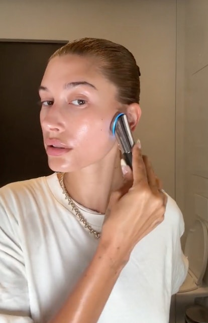 Hailey Bieber skin care wand tutorial from tiktok