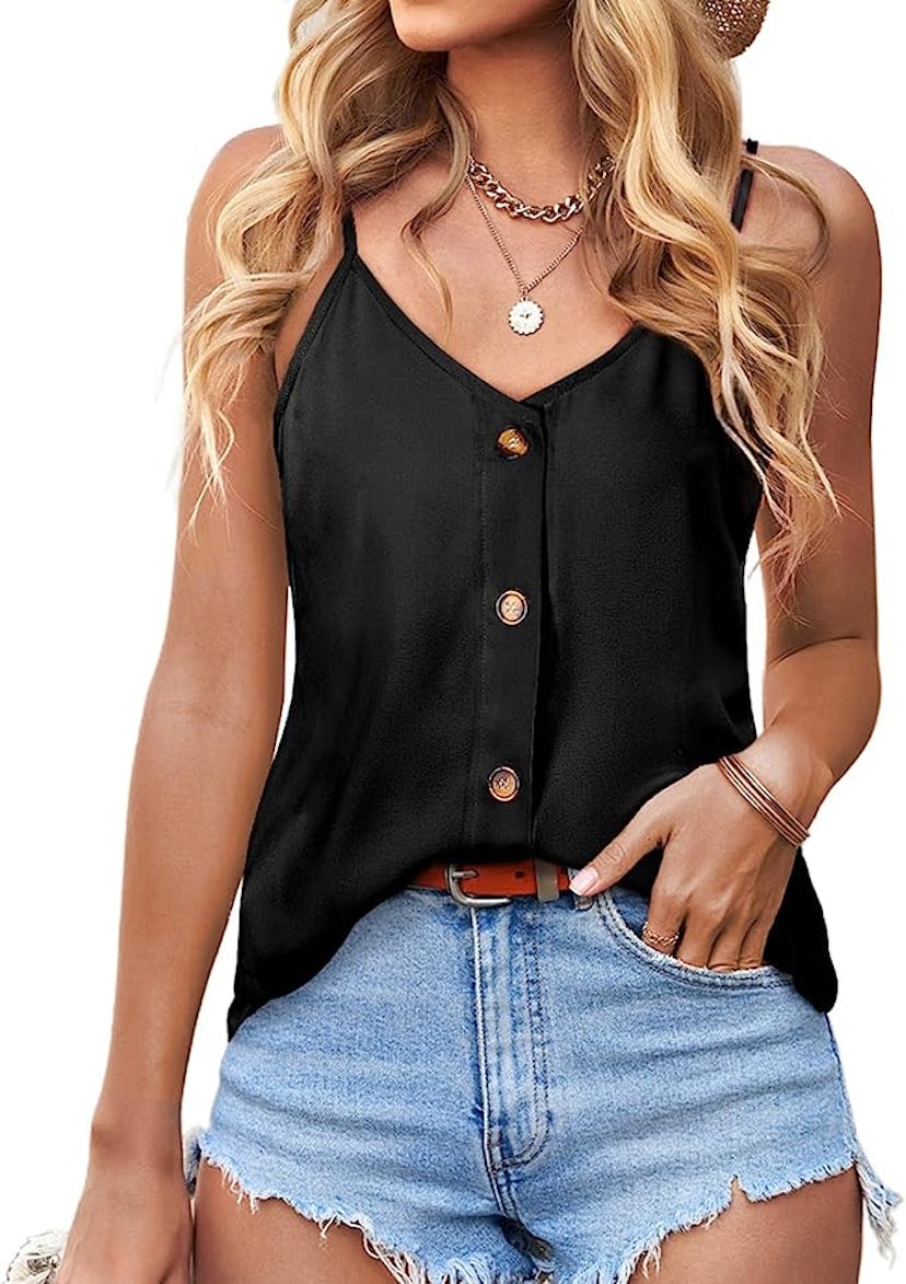 BLENCOT Button Down Tank Top