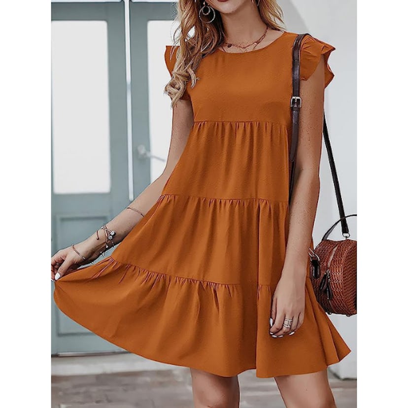 KIRUNDO Mini Babydoll Dress