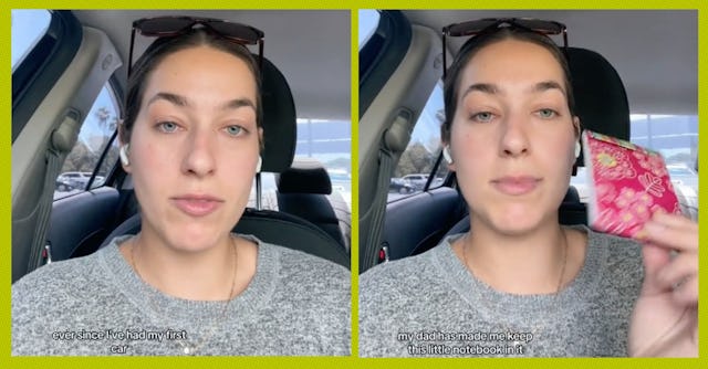 A woman explains how a car maintenance log saved her hundreds of dollars.