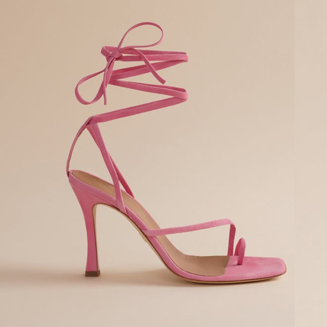 Bike Shoe in Flamingo Pink Suede