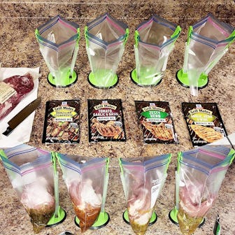 Ruibo Baggy Rack Holder for Food Prep (4-Pack)