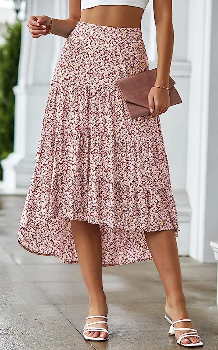 PRETTYGARDEN High Low Midi Skirt