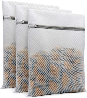 Muchfun Durable Honeycomb Mesh Laundry Bags (3-Pack)