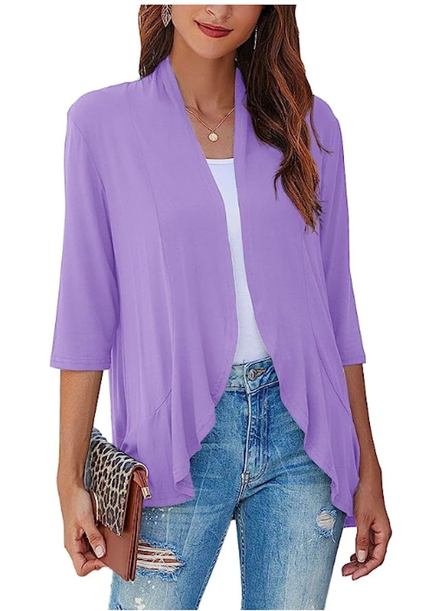 Bluetime Lightweight Ruffle Cardigan