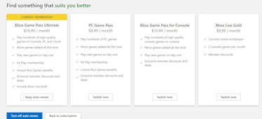 You can currently change your Xbox Game Pass Ultimate subscription