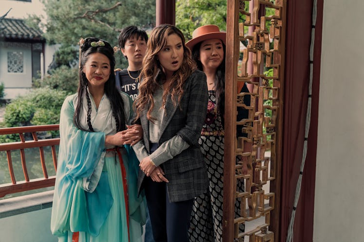 Sabrina Wu as Deadeye, Ashley Park as Audrey, Stephanie Hsu as Kat and Sherry Cola as Lolo in Joy Ri...