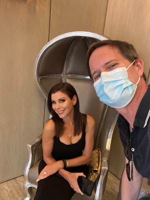 Heather Dubrow on the set of 'The Real Housewives of Orange County'