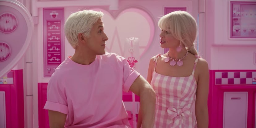Ryan Gosling and Margot Robbie as Ken and Barbie in 'Barbie.'