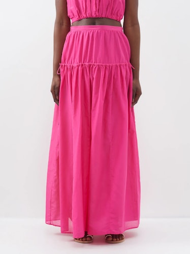 Lilibet Cotton-Blend Maxi Skirt