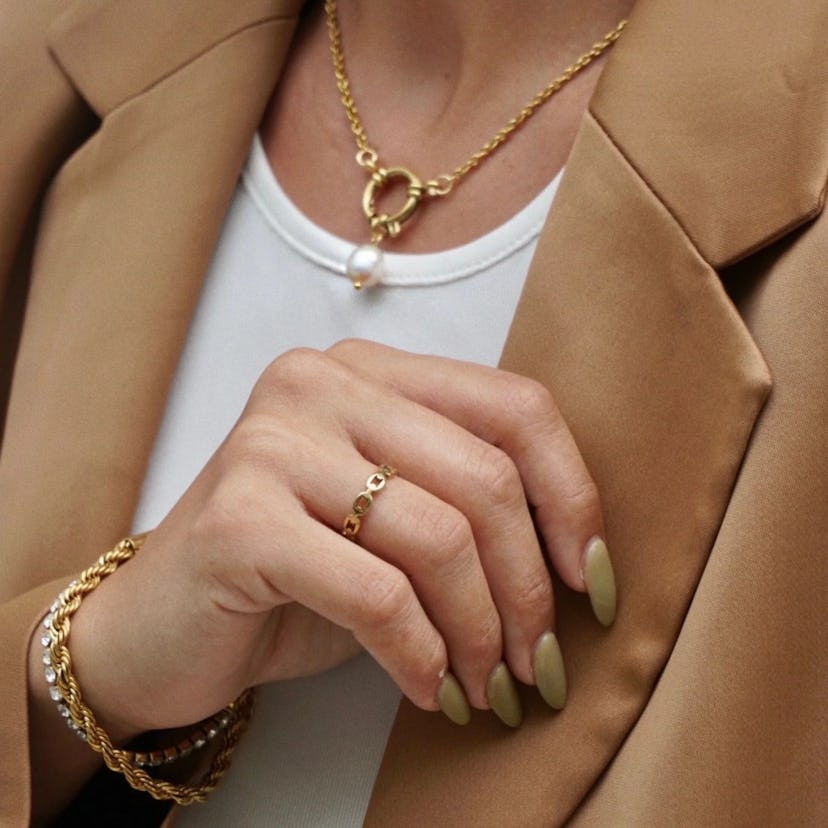 Billy Dainty Chain Ring by Ellie Vail