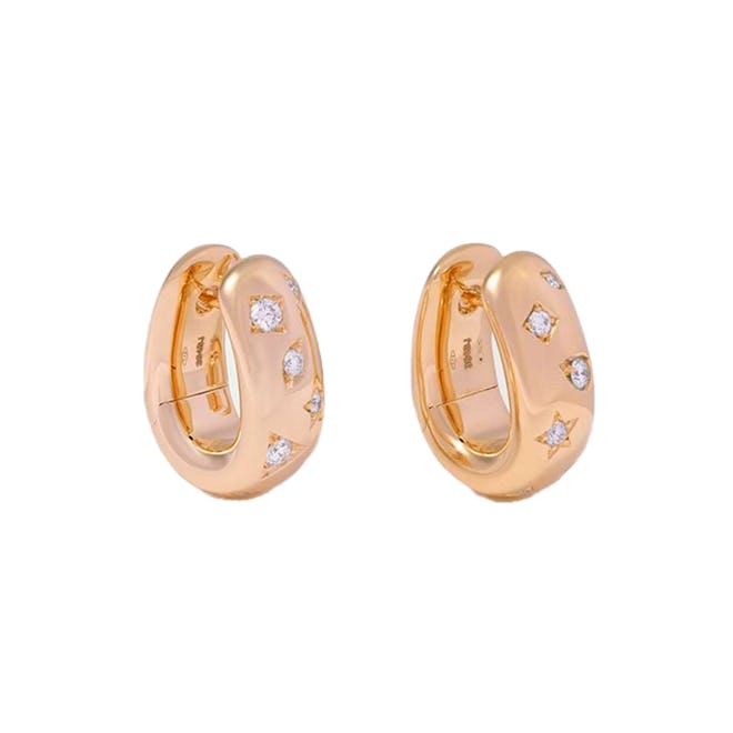 Pomellato Iconica 18KT Rose Gold Diamond Hoop Earrings