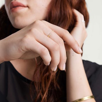 Beam Pavé Diamond Open Ring by Mejuri