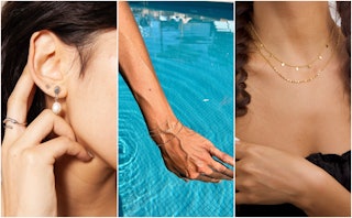 Waterproof jewelry pieces are perfect for summer fun.