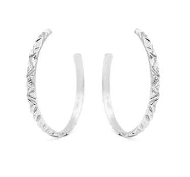 silver hoop earrings