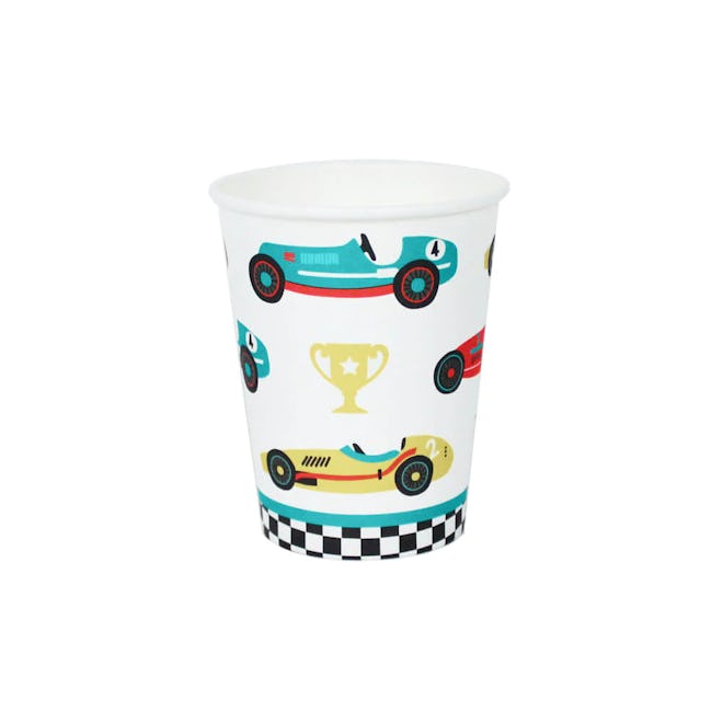 Vintage Race Car Party Cups, perfect for a race car birthday party