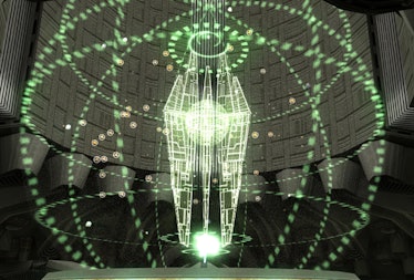 A hologram of the Star Forge from Knights of the Old Republic.
