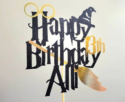 harry potter birthday party cake topper