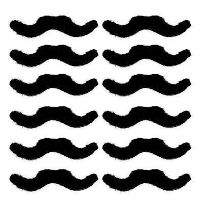 Black stick on mustaches, the perfect mario birthday party favor