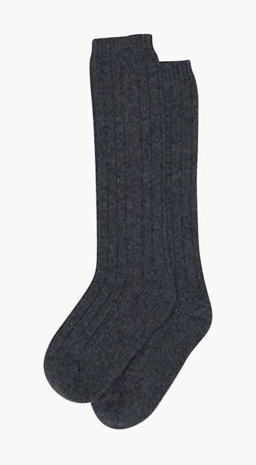 charcoal gray cashmere socks
