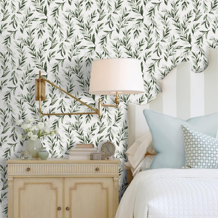 Livebor Green Leaf Peel and Stick Wallpaper