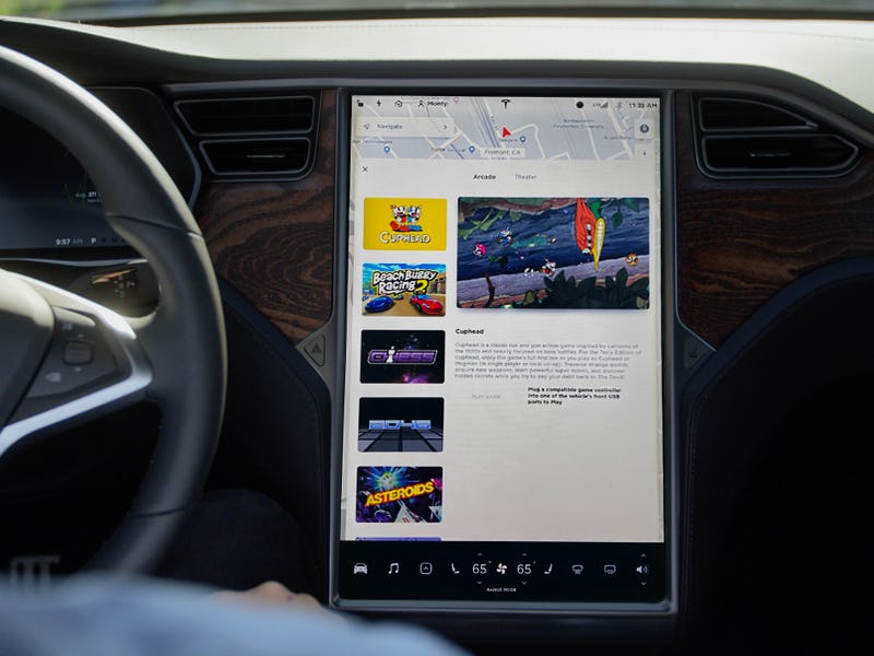 Tesla infotainment system