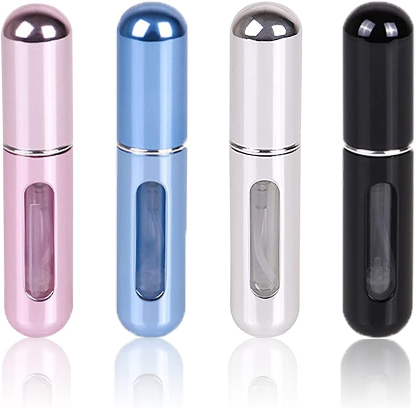 Rosarden Travel Mini Perfume Refillable Atomizer Container (4-Pack)