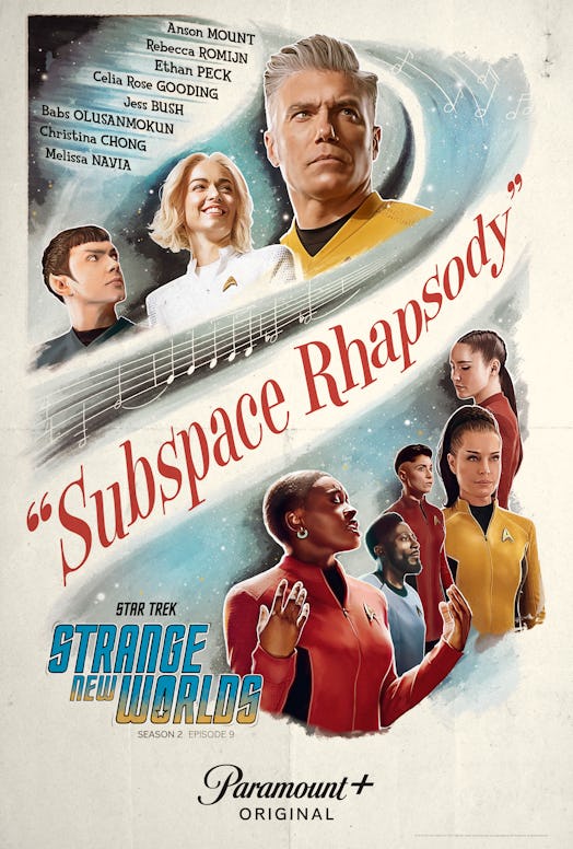 The poster for "Subspace Rhapsody," the musical episode of 'Star Trek: Strange New Worlds.'