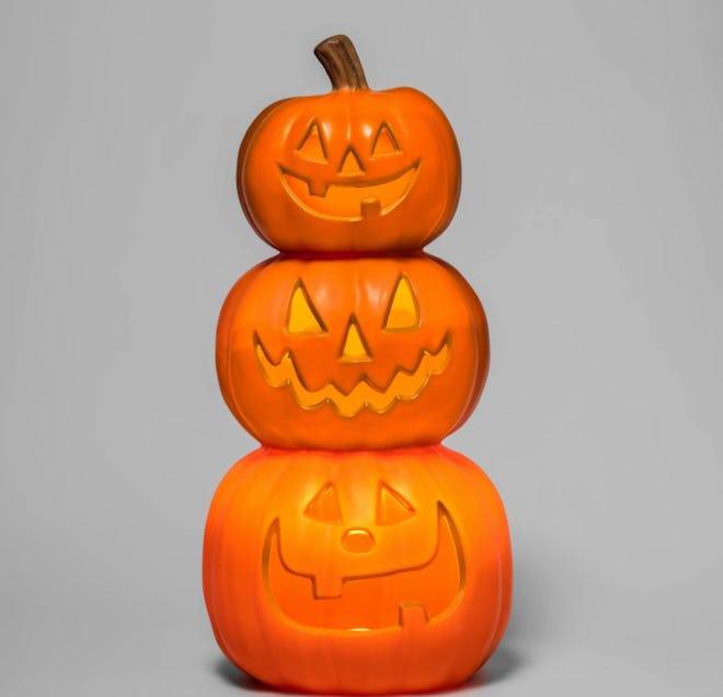 Light Up Triple Stacked Pumpkin Orange Halloween Decorative Prop - Hyde & EEK! Boutique™