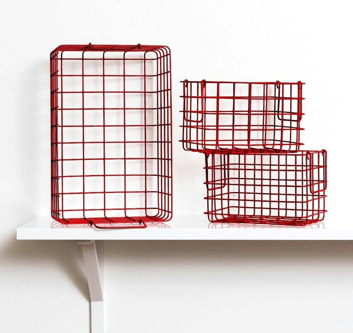 The Baskets in Poppy (Set of 3)