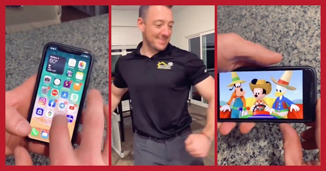 A dad shared a great iPhone hack for parents of young kids. 