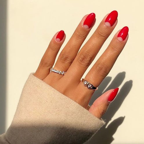 half moon manicures