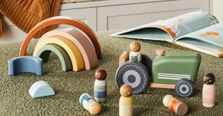 Gaines’ new Hearth & Hand toys range from farm-themed toys to an adorable work bench that you’ll wan...