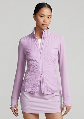 lavender full-zip jacket