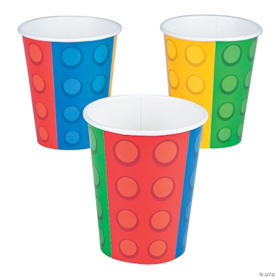Color Brick Red, Blue, Yellow, & Green Paper Cups (8 ct.)