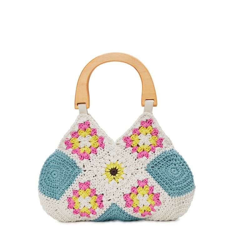 Women’s Mushroom Crochet Top Handle Handbag