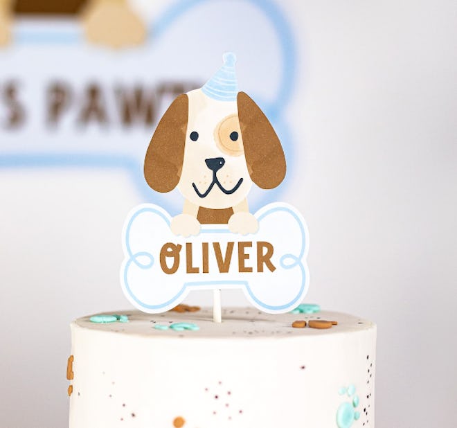 Personalized Puppy Dog Cake Topper for puppy birthday party