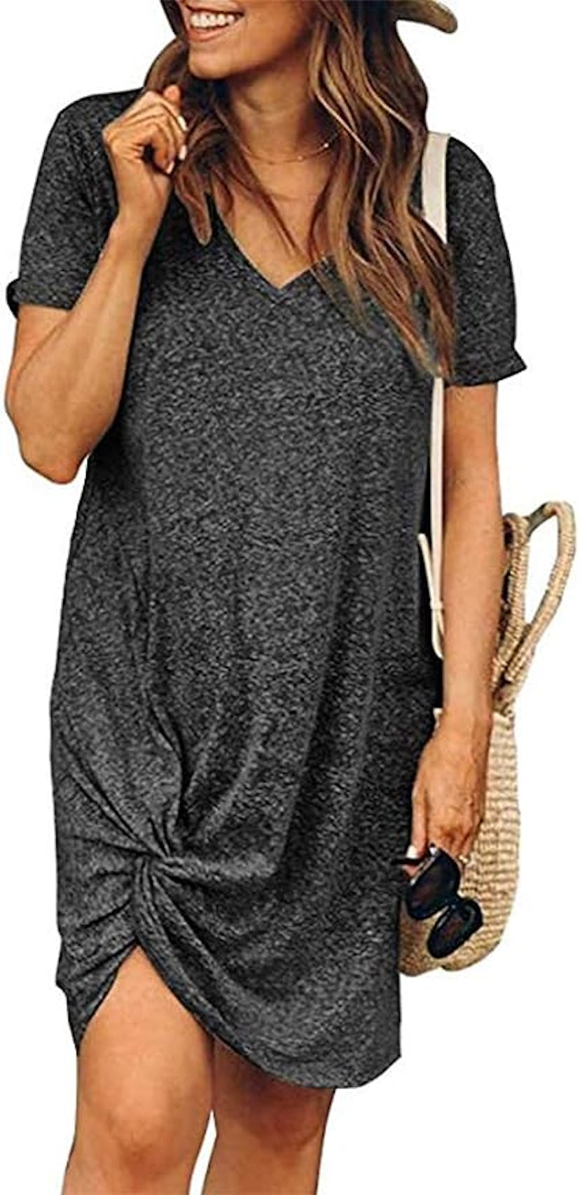 Locryz Knot T Shirt Dress