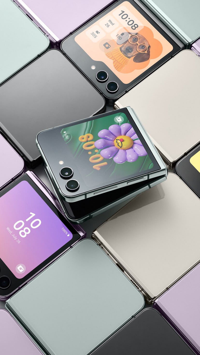 Samsung's new Galaxy Z Flip5 comes in mint, lavender, and more.