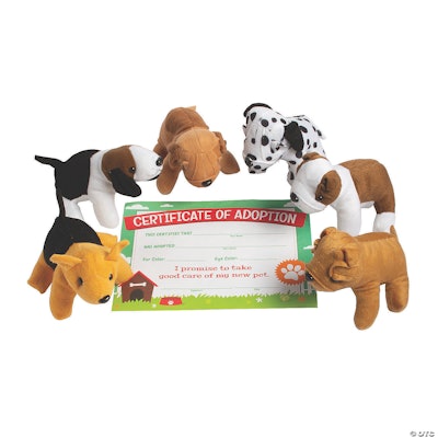 Puppy stuffed animal adoption kit, the perfect puppy birthday party favor for kids