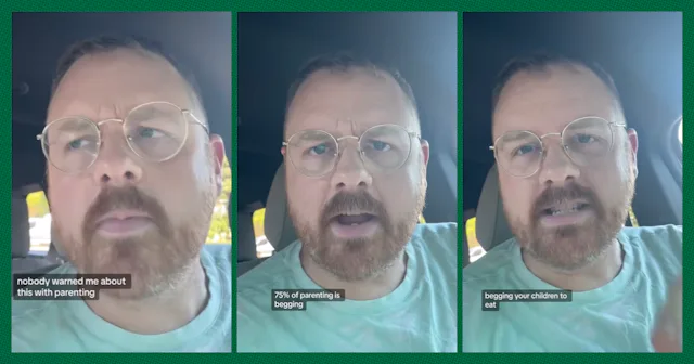 A dad is going viral for his all-too-real frustrations about meal time with kids and the stressful u...