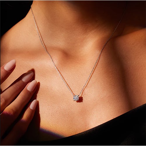 Chelsea Lab Diamond Round Brilliant Pendant