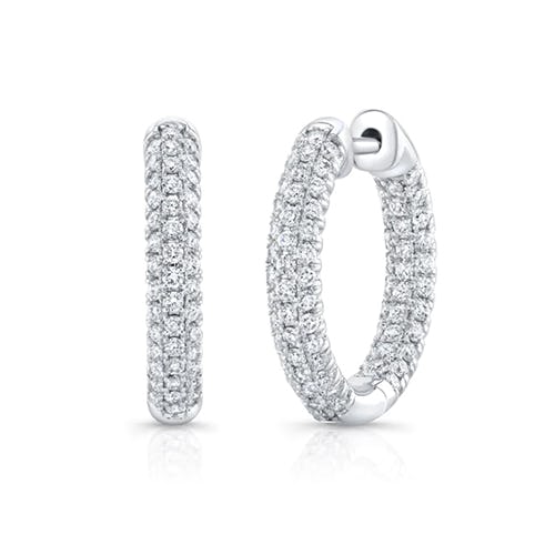 Chelsea Inside Out Lab Diamond Pavé Hoops