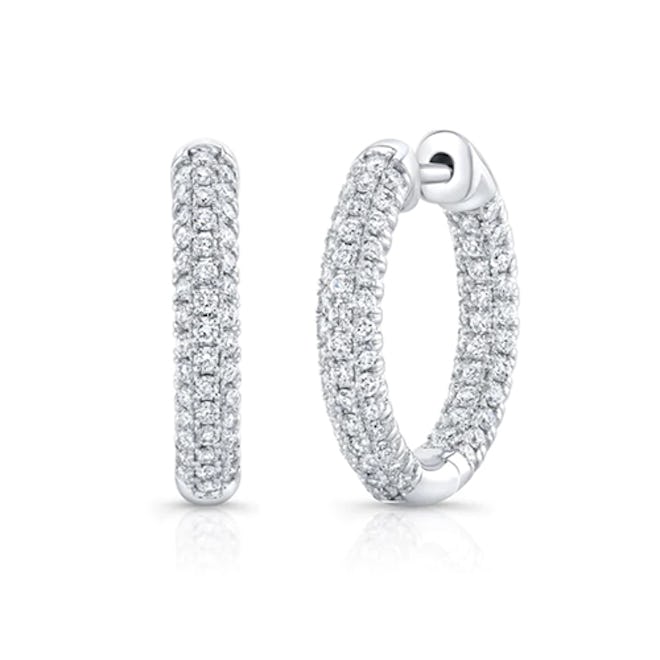 Chelsea Inside Out Lab Diamond Pavé Hoops