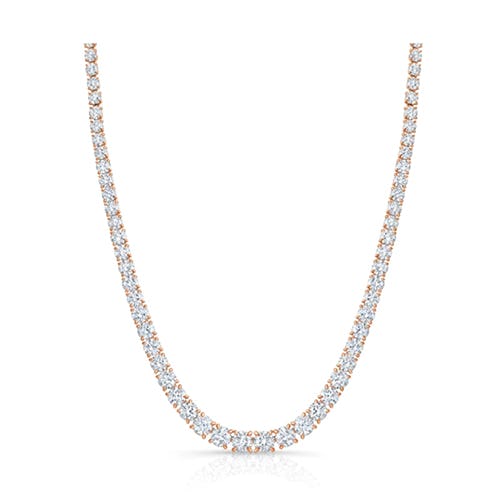 Gwen Round Brilliant Lab Diamond Riviera Necklace