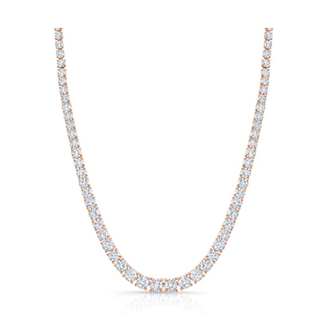 Gwen Round Brilliant Lab Diamond Riviera Necklace